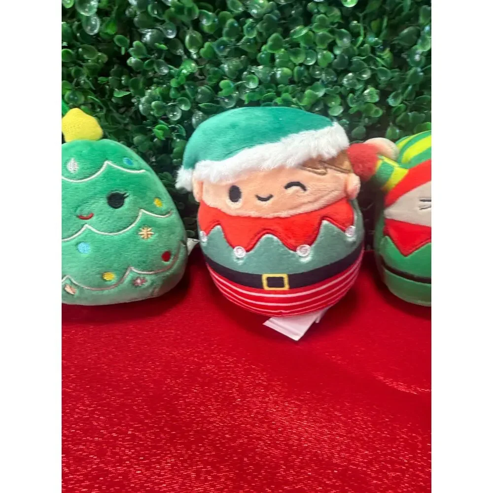 Lot of 6 Christmas Mini Squishmallows Plush Santa Ms Claus Nutcracker Tree Mouse